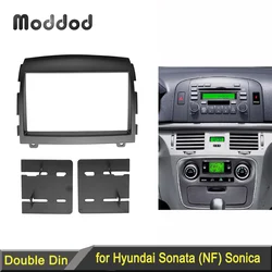 Double 2 Din Radio Fascia for HYUNDAI Sonata NF Sonica CD DVD Audio Dash Mount Trim Refitting Kit Face Surround Frame Bezel