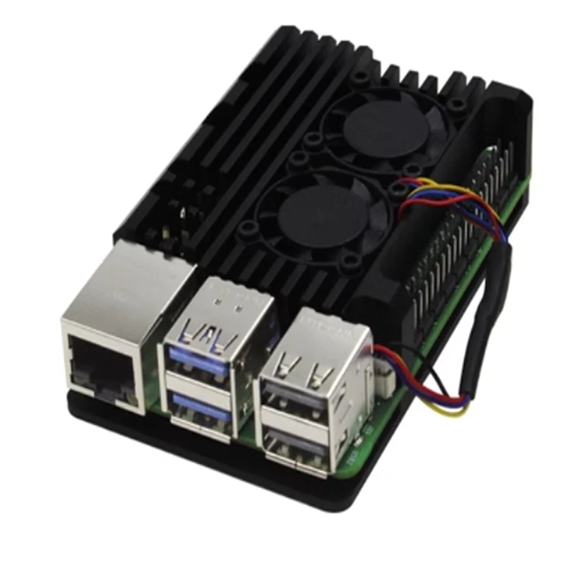 เคสป้องกันการกระจายความร้อนสีดําเปลือกอลูมิเนียมอัลลอยด์สําหรับ Raspberry Pi 5 Generation