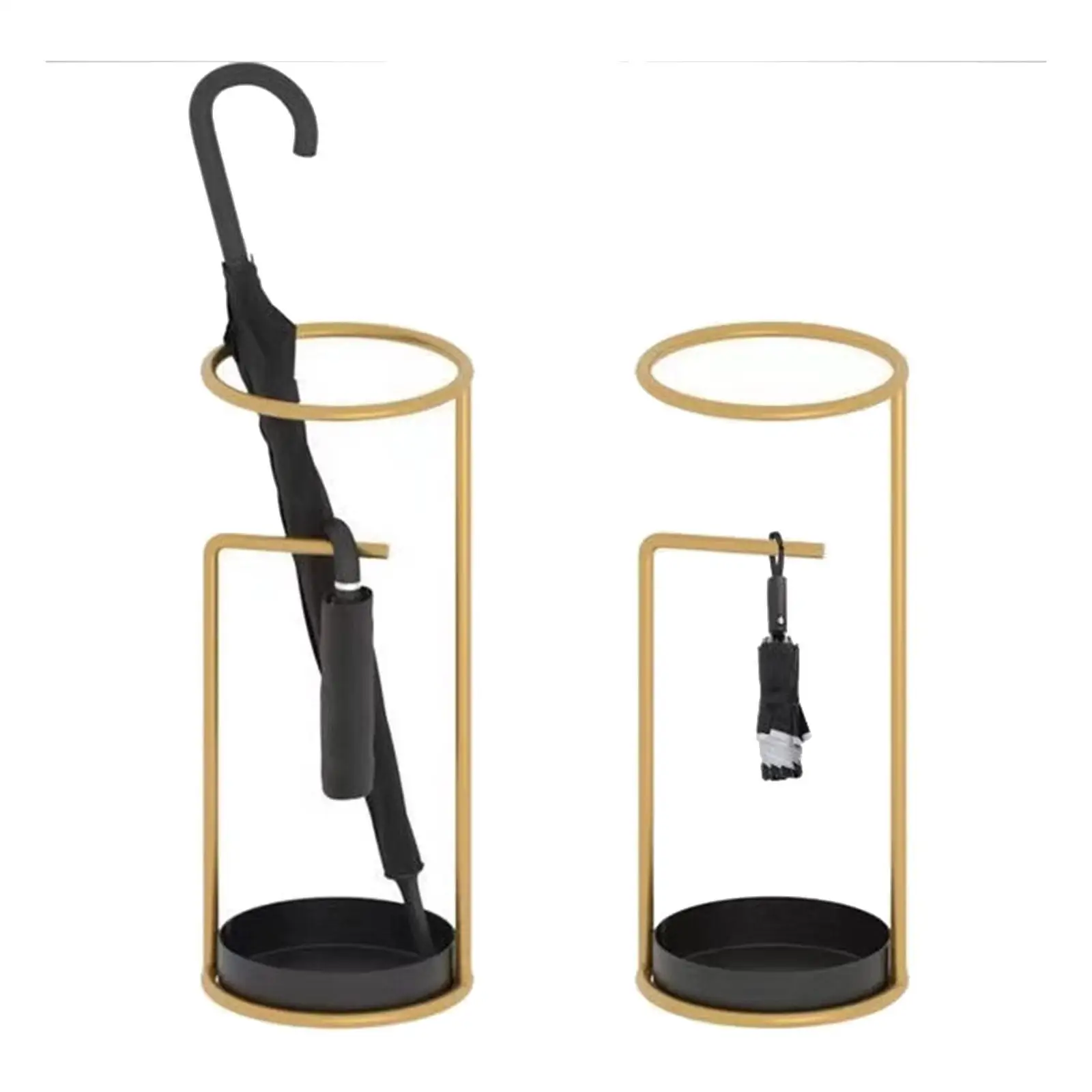

Metal Umbrella Holder Stand with Drip Tray for Entrance Hallway Stylish Umbrella Storage Rack Organizer Bin