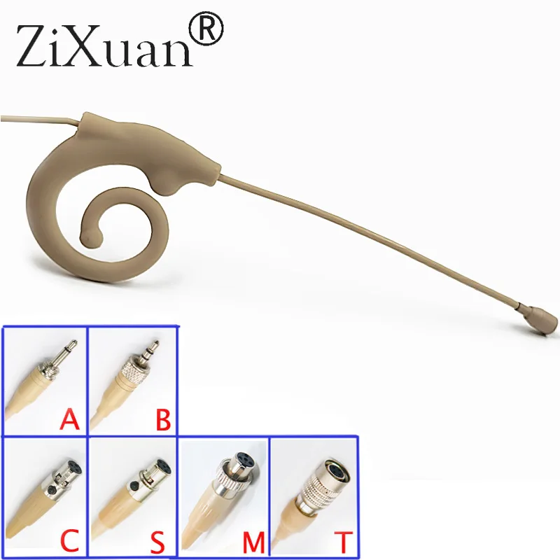 Detachable One Side Headset Snail Microphone For Shure ULX SLX QLXD ULX24 GLXD Sennheiser G2 G3 G4 AKG ATW Separable 6 Plug