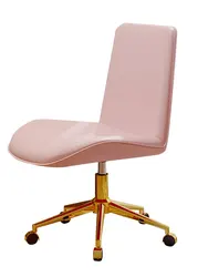 Nordic Luxury Computer Chair Golden Base Sliding Wheelchairs Comfortable And Long-Lasting Dormitory Chairs