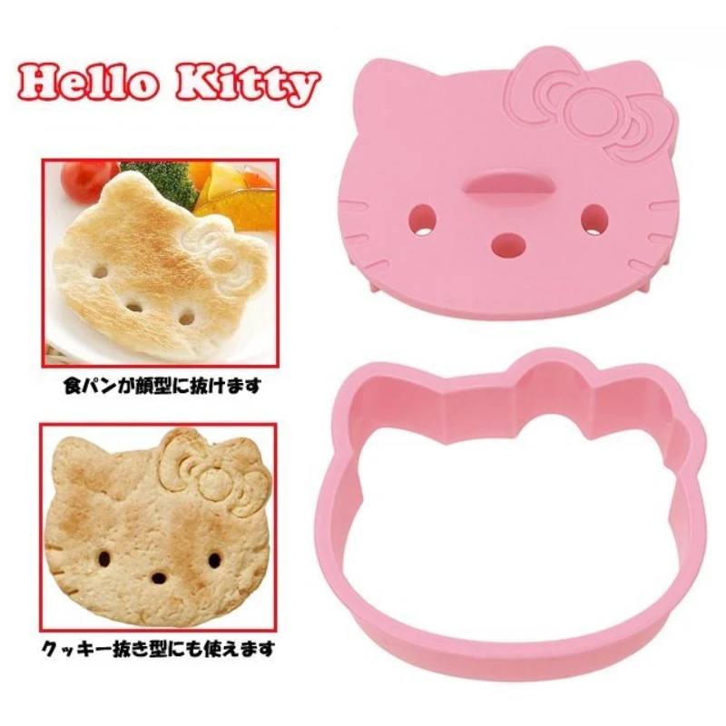 Sanrios Hello Kittys DIY Mould Anime Kt Cute Cartoon Kids Sandwiches Cutter,Sealer Maker Dough/Cookie Press Pastry Tools