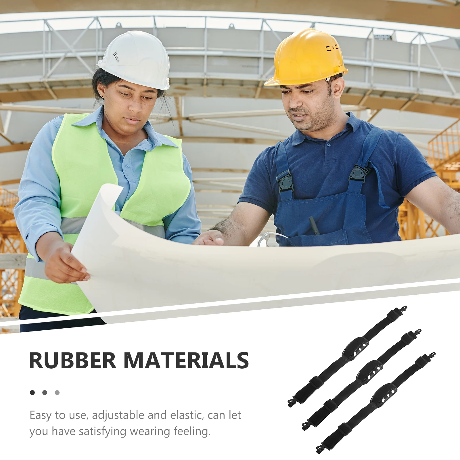 

3pcs Safety Chin Strap Adjustable Elastic Harness for Hard Hats Outdoor Durability Comfort Protection Labor Gear