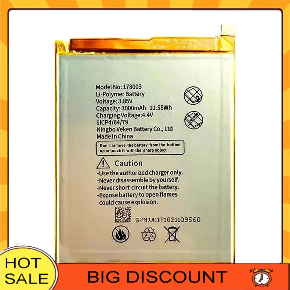 

Аккумулятор мобильного телефона для Vernee M5 178003, прочный, стабильный, 3000 мАч