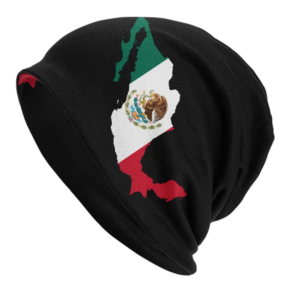 

Custom Mexico Flag Map Skullies Beanies Caps Fashion Winter Warm Men Women Knitted Hat Unisex Adult Mexican Pride Bonnet Hats