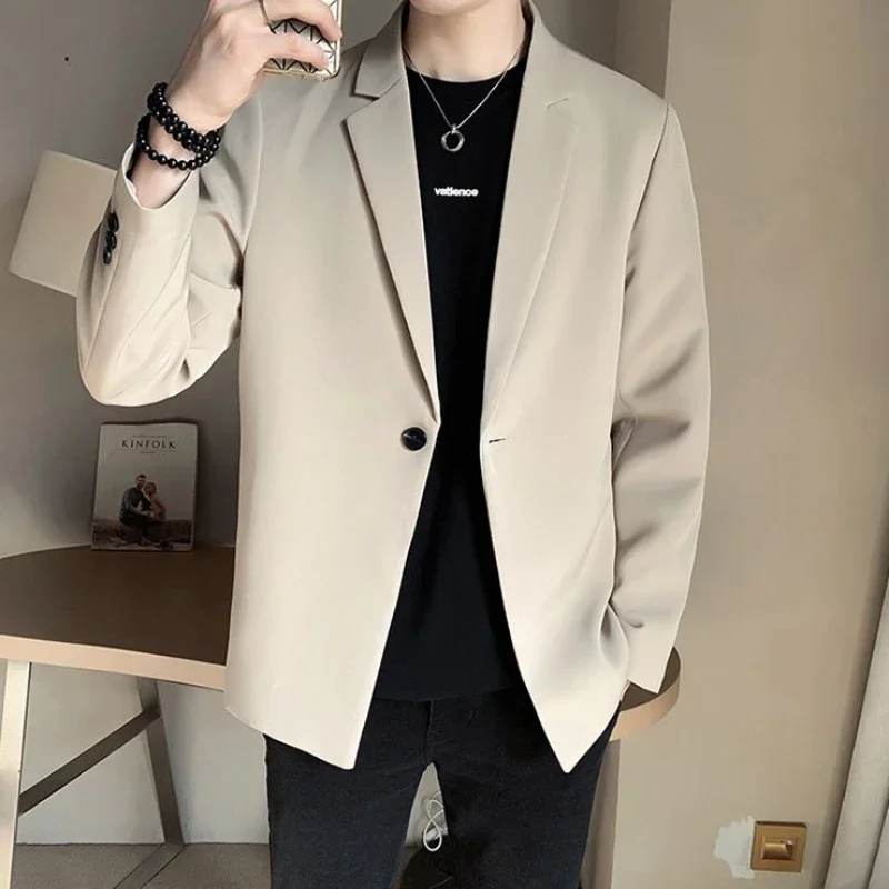 Party White Coat Men\'s Suit Jackets Single Breasted Male Blazer Summer Korean Style Clothes High Quality Elegant New in Casual