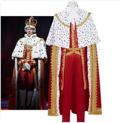 Hamilton King George III Angelica Schuyler Cosplay Costume Adult Men Outfits Medieval Trench Pants Blouse Cloak Halloween Cos