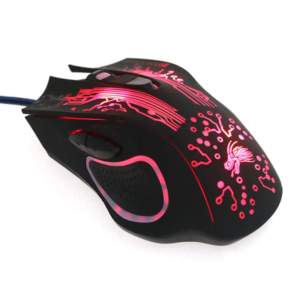 USB Wired Mouse Mouse Gamer LED Computer Gaming Mouse Colorful Professional Ultra-precise Game For Dota 2 For LOL Gamer 2400 DPI