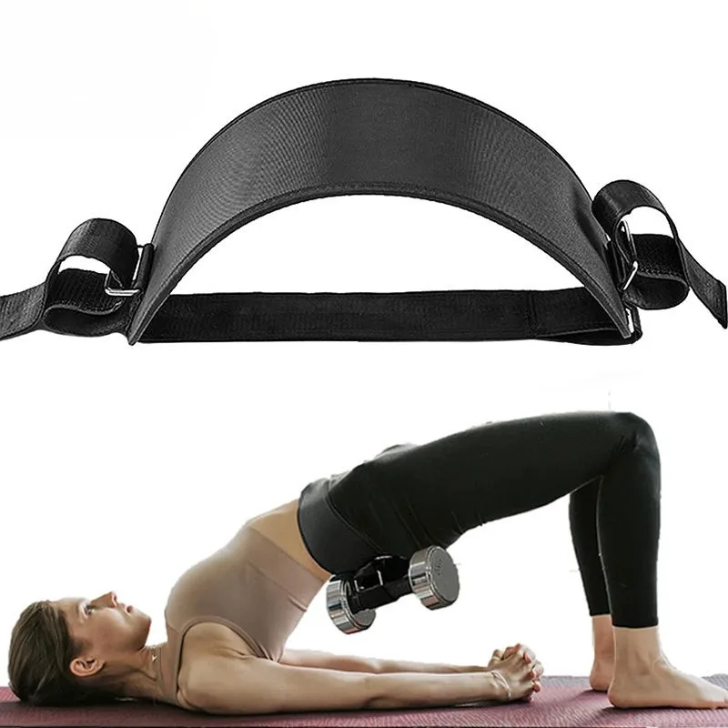 Hip Thrust Belt Glute Trainer for Glute Bridge Squat Lunge Dip Exercises Hantle Kettlebells Weights Training Home Gym Workout