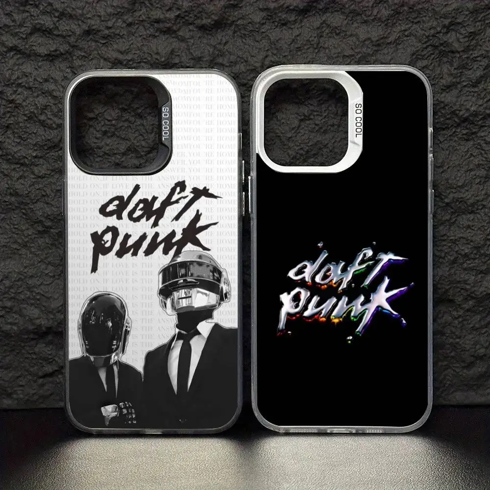 

D-Daft Punk Band France Phone Case For iPhone 17,16,15,14,13,12,11,Pro Max,Plus Candy Silver Cover