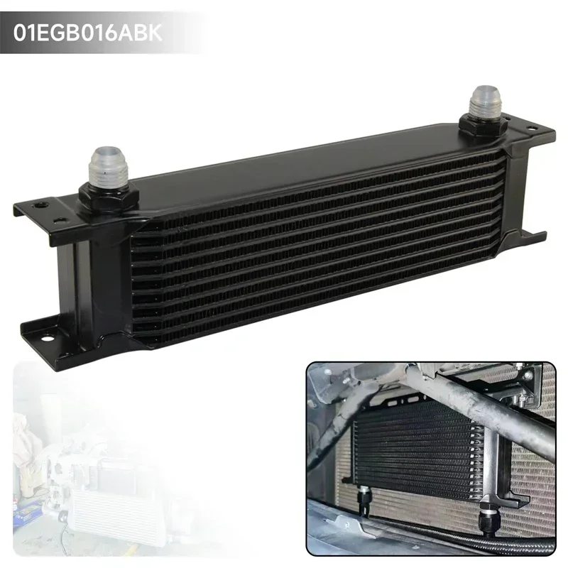 10 Row 8AN Universal Engine Transmission Oil Cooler 3/4