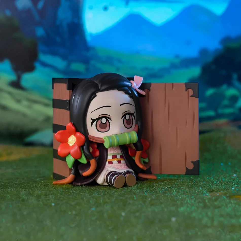 Demon Slayer Tanjiro Kamado Nezuko, statuetta anime in scatola a sorpresa, modello personalizzato creativo, ornamento, regalo a sorpresa