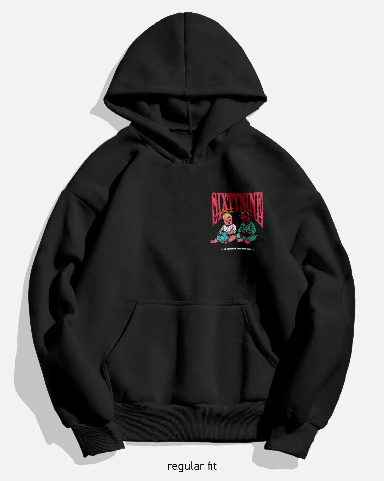 الملاك الشيطان Absurd الفن الشارع نمط هوديس الرجال والنساء هوديس العصرية عشاق الفن شخصية خلع الملابس الصوف الدفء