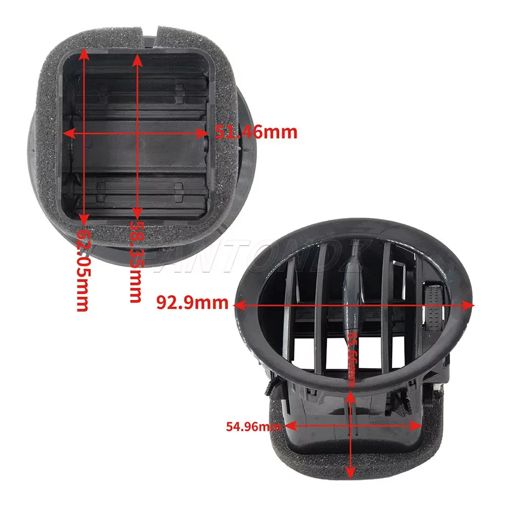 MangWany Lot De 4 Grilles De Ventilation Tableau De Bord Pour Opel Corsa D - 13417363