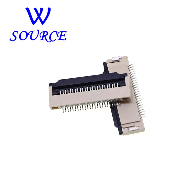 Conector FPC FFC de 0.5mm 1.0mm Cable Plano PCB SMT ZIF 4 5 6 7 8 10 12 16 18 20 26 28 30 32 36 40 50 54 60P Contacto Inferior Zócalo 5