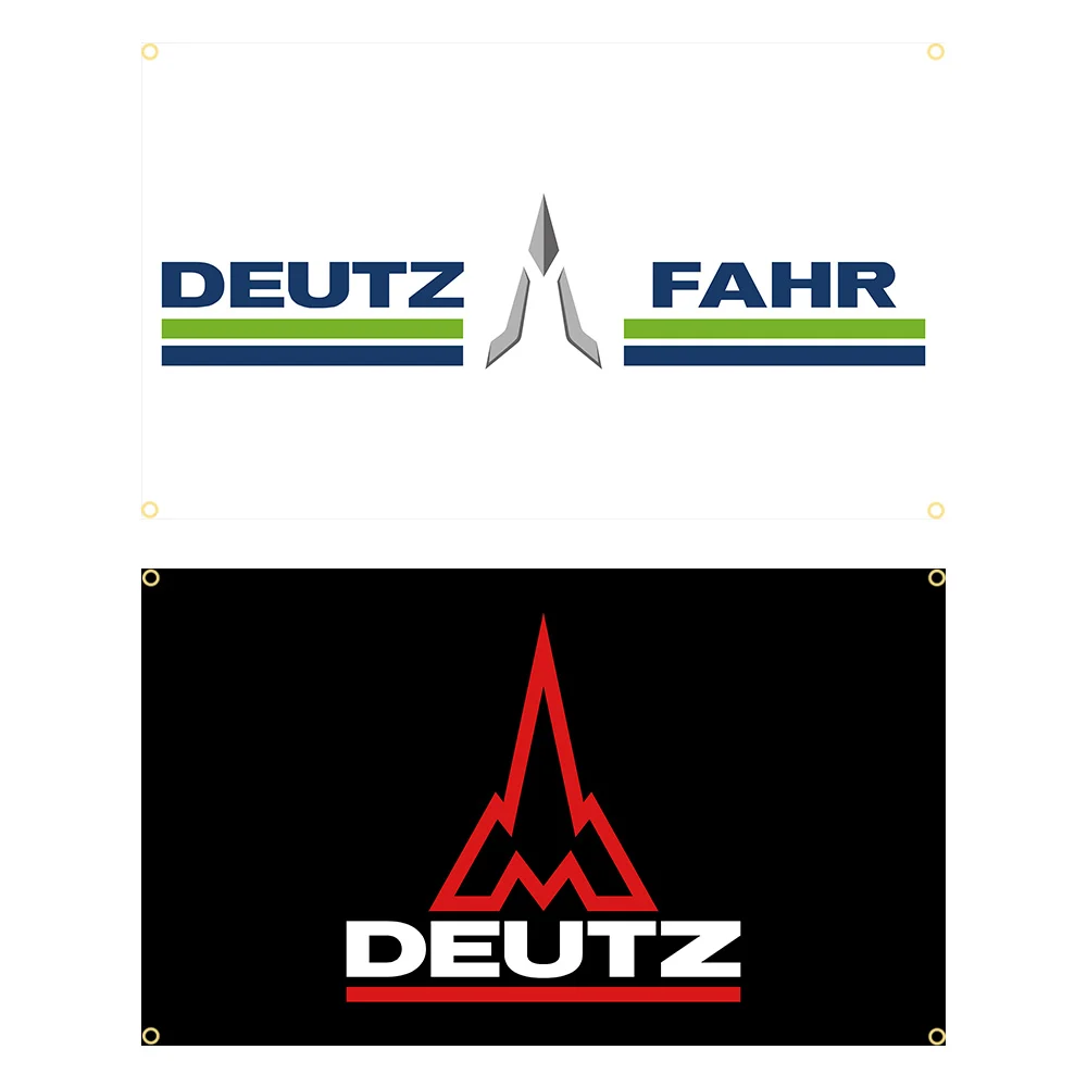 90x150cm Ger Deutzs Tractor Flag Polyester Printed Racing Auto Banner Garage or Farm For Decoration