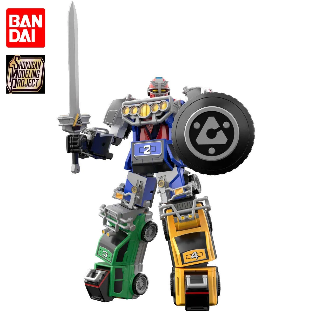 

BANDAI SMP Gekisou Sentai Carranger RV ROBO Anime Action Figures Assembly Collection Toy