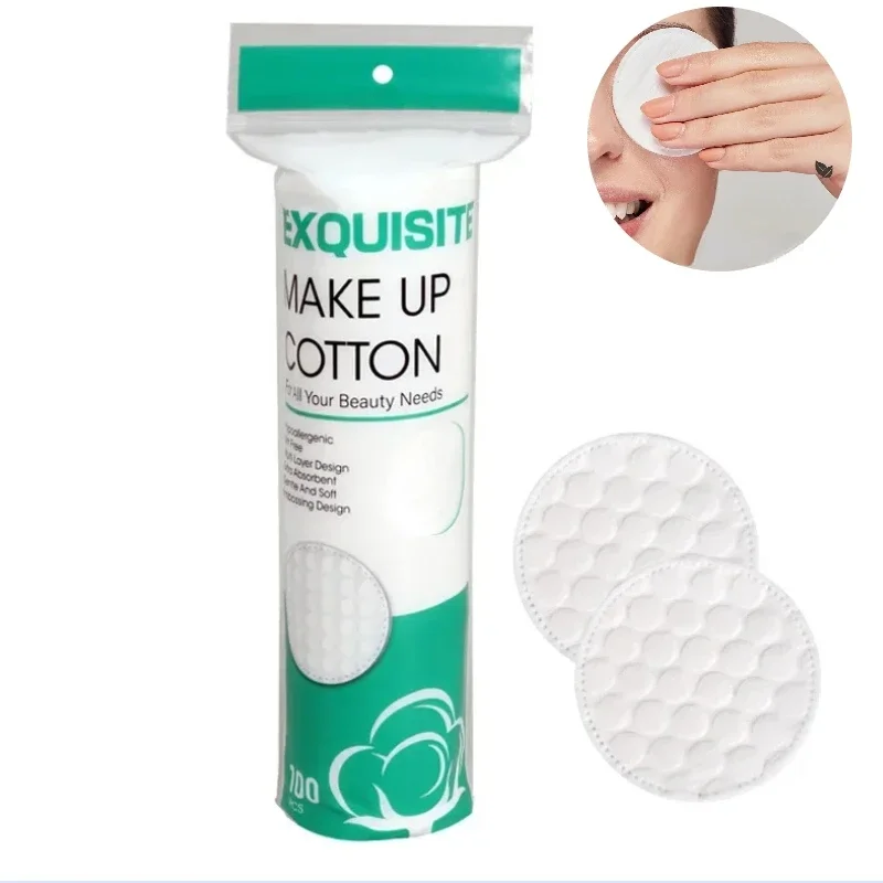 Double-side Round Makeup Cotton Remover Pads Women Disposable Compress Face Cleaning Wipes Three Layer Makeup Accessories