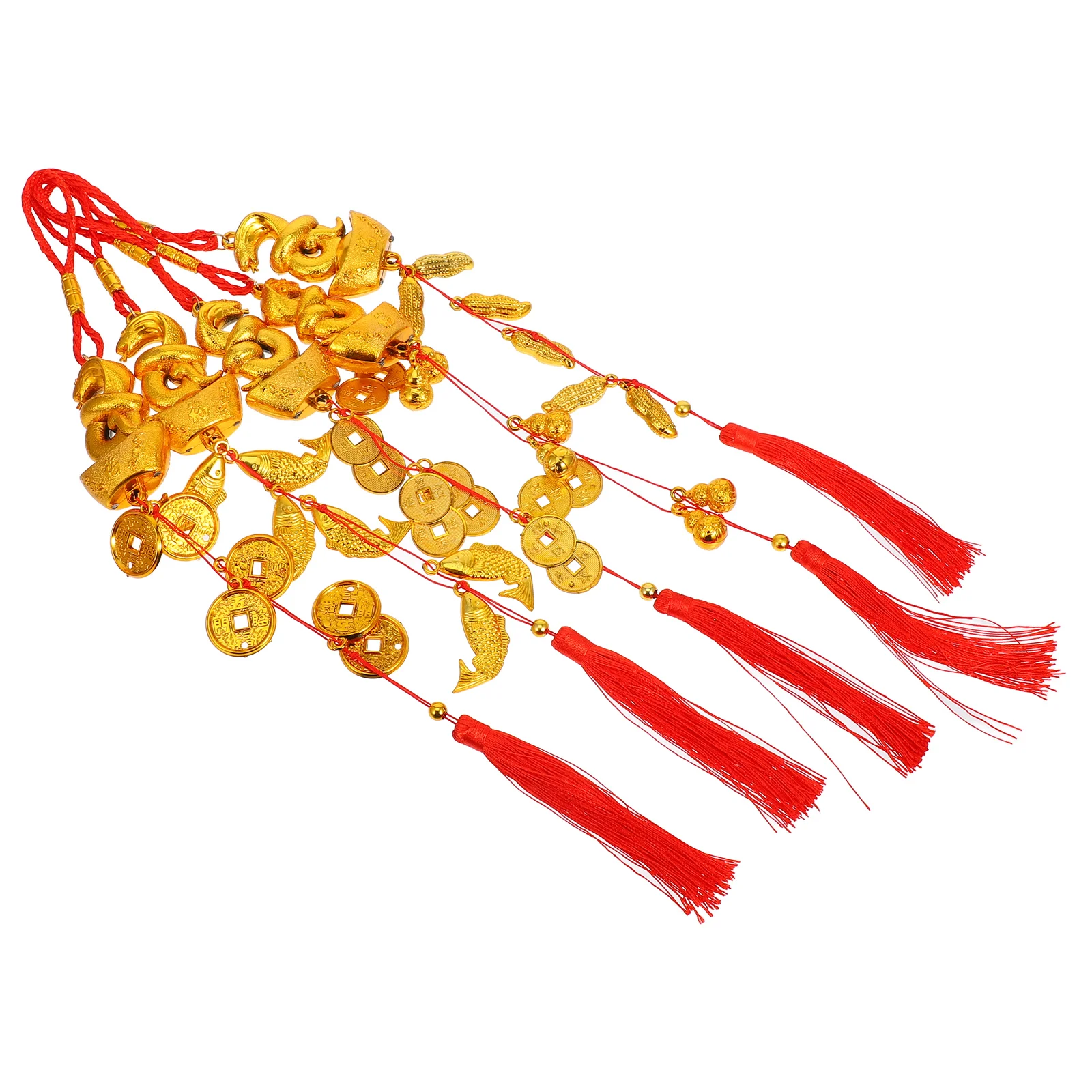 5 Pcs Ornament Chinese Festival Hanging Ornaments New Year Car Decorations Festive Tassel Supplies Pendant Plastic Bonsai