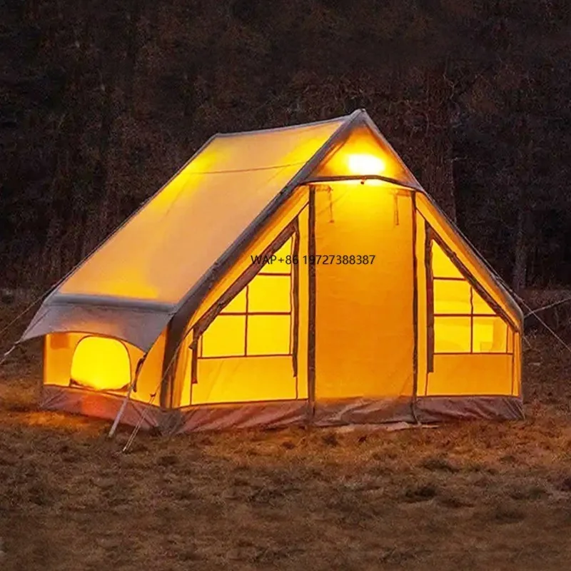 Waterproof Outdoor Camping Tent for 3-5 People Thickened Reinforced Air Column Rainproof Snowproof Sunproof Made Oxford Fabric