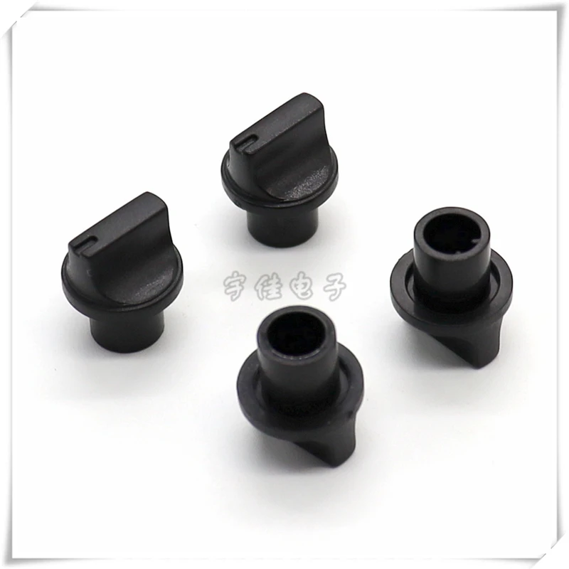 10PCS Black One Shaped Knob Cap Potentiometer Knob Cap 13*15.8mm Knob Cap Audio Adjustment Knob Cap
