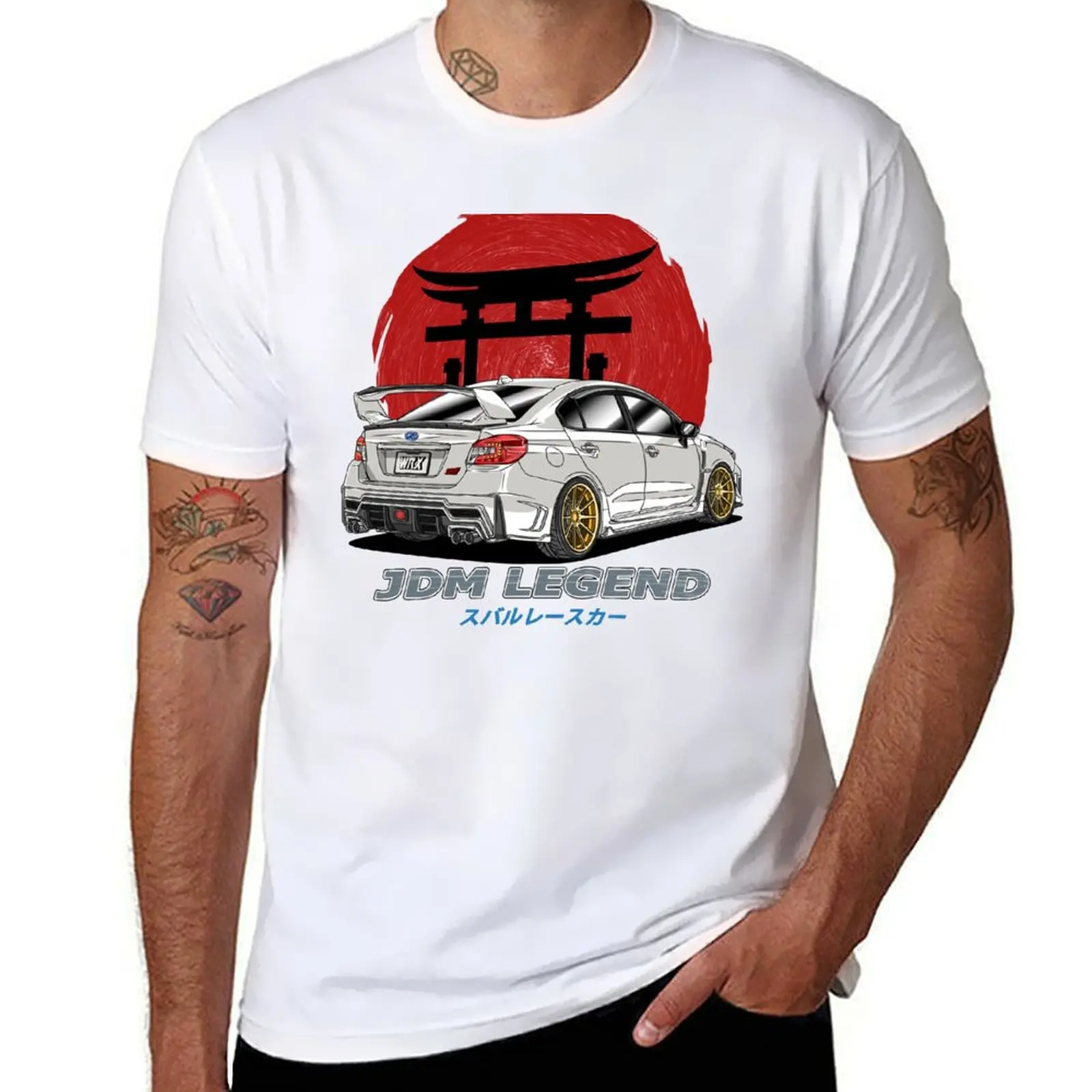 New Model Fashionable and Innovative JDM White Subie Impreza WRX STi 2015 T-Shirt Anime T Shirts Anime T-Shirt view 2