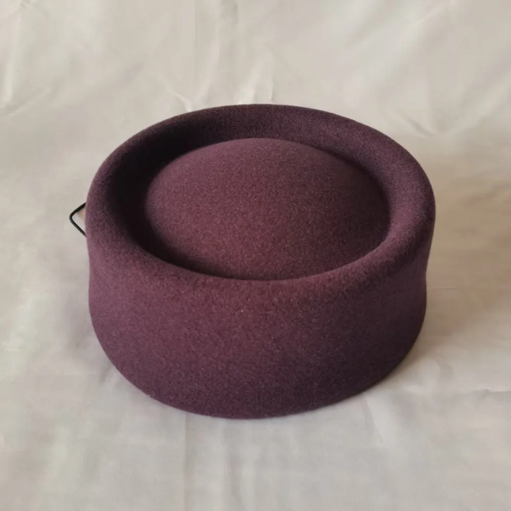 Vintage French Style Pillbox Hat Elegant Fedoras Fedora Hat Air Hostess Dome Flat Cap Banquet