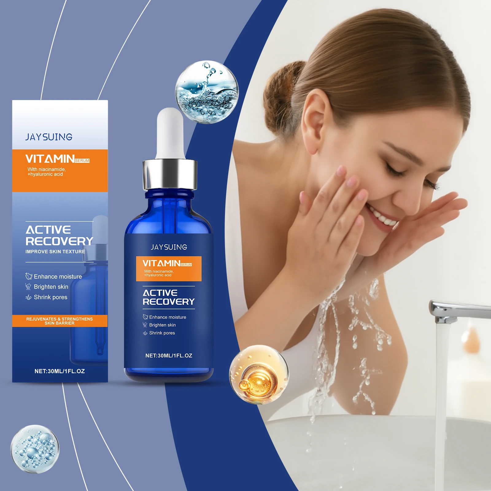 

Vitamin C Serum for Face Brightening Niacinamide Hyaluronic Acid Dark Spot Remover Glowing Skin Moisturize Anti Wrinkles Essence