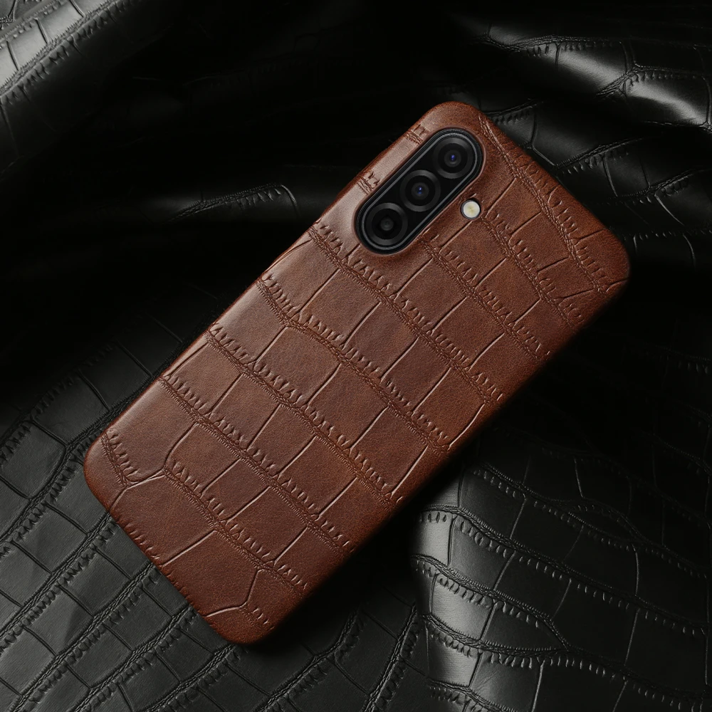 For Magsafe Crocodile Leather Case For Samsung Galaxy A56 A36 A26 A17 A55 A35 A07 A16 S25 Plus S26 Ultra Phone Case Back Cover