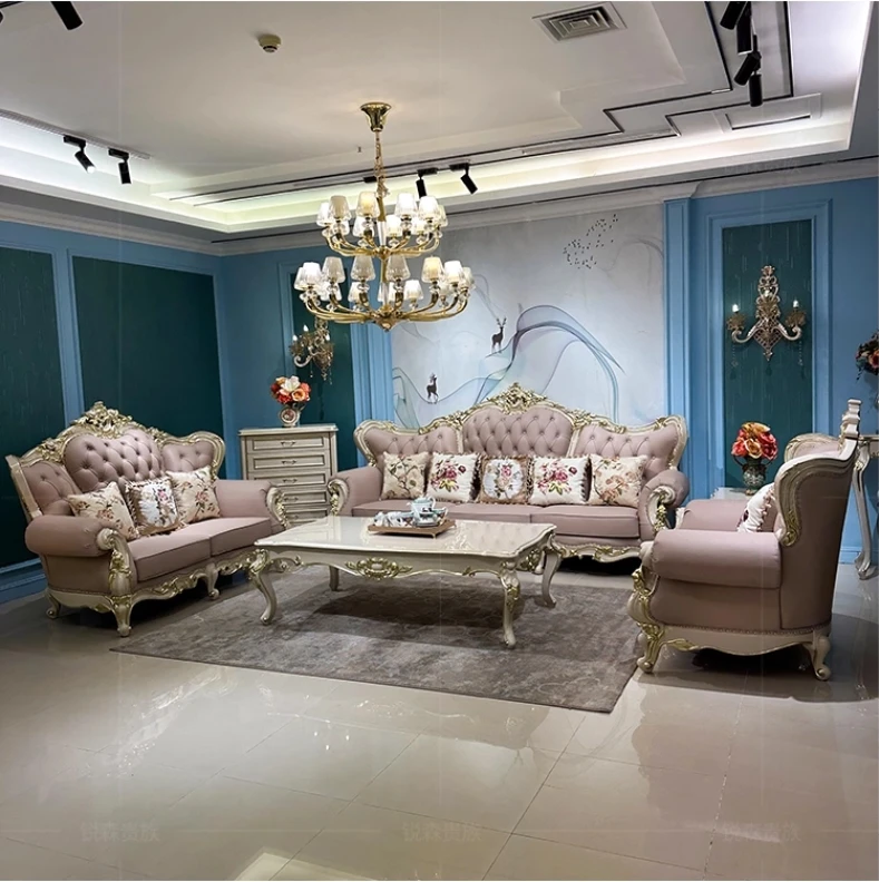 

#@ Heavy Leaf Carved Classy Royal Living Room Sofa Set - Luxury European Style Fancy Sofa, Royal Classy European Carved Sofa