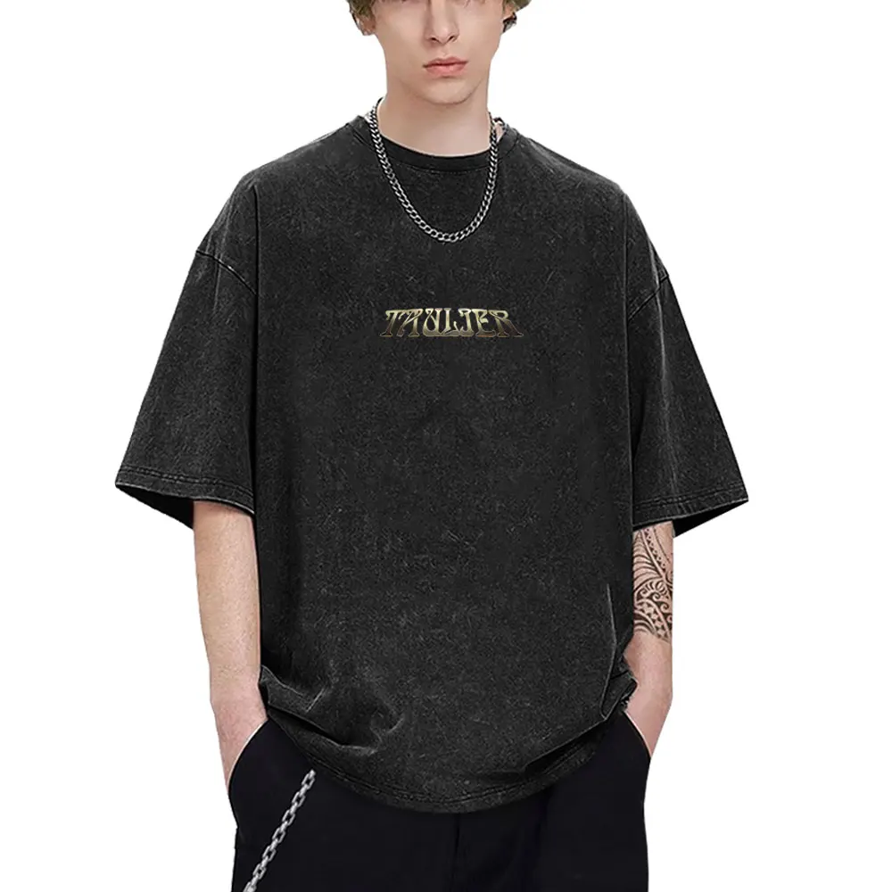 

Rapper Niro Taulier Album Washed Vintage T-shirt Men Women Hip Hop Fashion Pop Music T-shirts Men's Casual T Shirts Streetwear