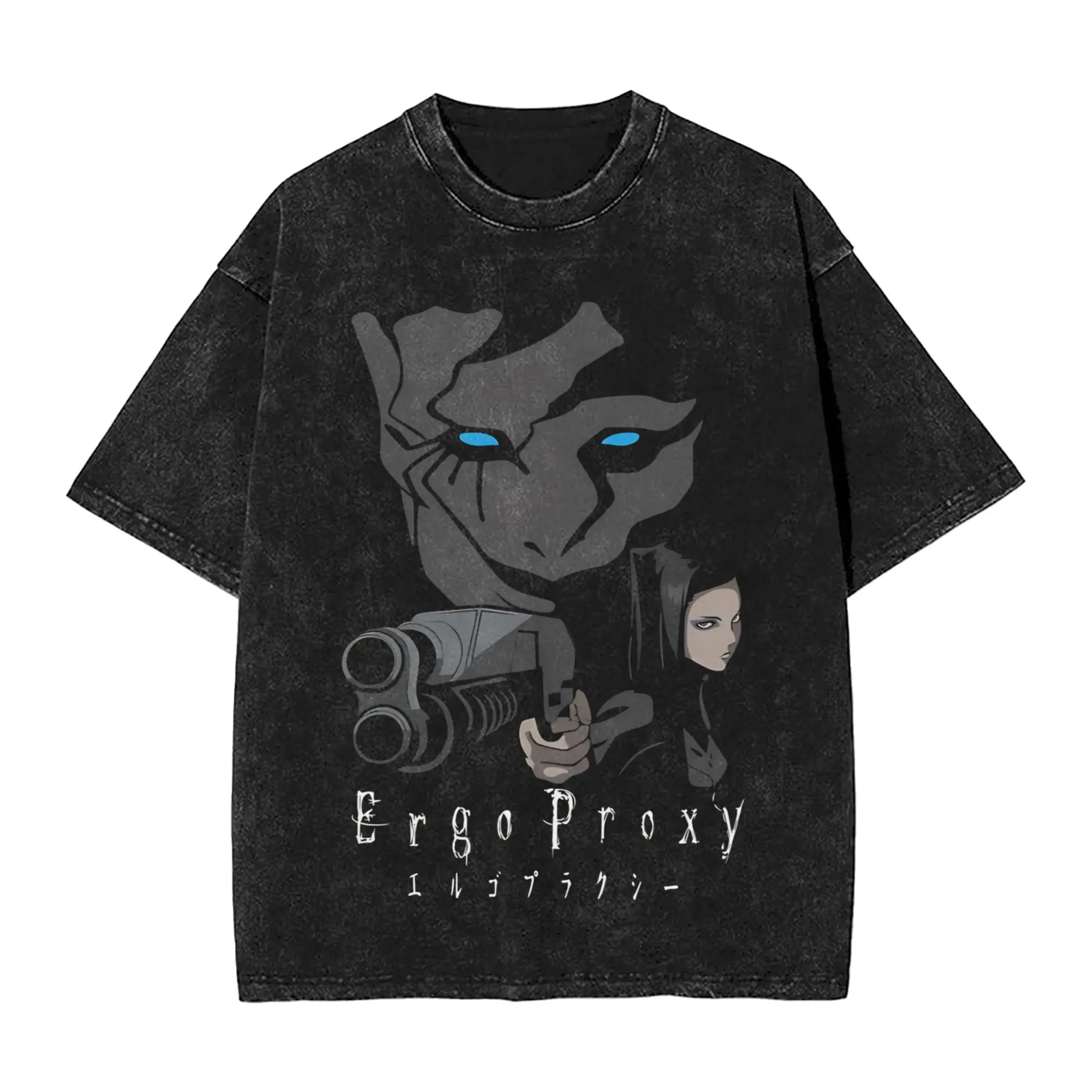 Ergo Proxy  T-Shirt for Men  Amazing Pure Cotton Tee Shirt Crew Neck Short Sleeve T Shirts Unique Clothes