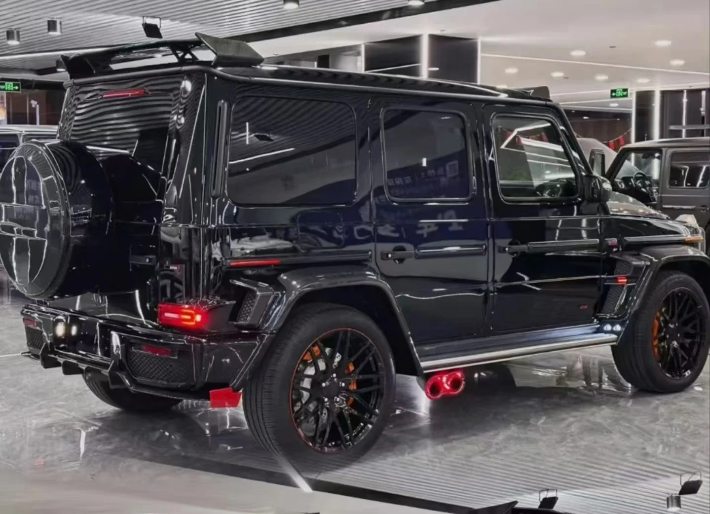 

FORG900 Rocket Style Dry Carbon Fiber Front Lip For Mercedes Benz G Wagon W464 G63 G550 G500 G350 Upgrade G900