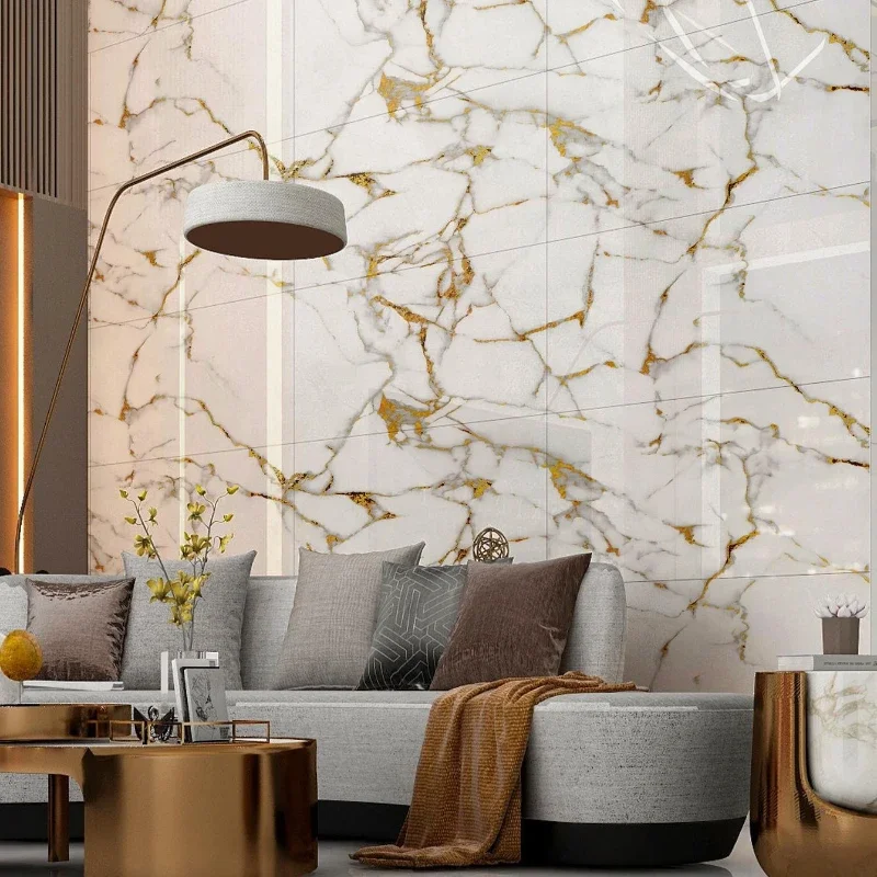 10-40 قطعة تقليد الرخام ثلاثية الأبعاد سيراميك الجدار تجديد لاصقة تزيين مقاوم للماء ذاتية اللصق ملصق أرضية المنزل