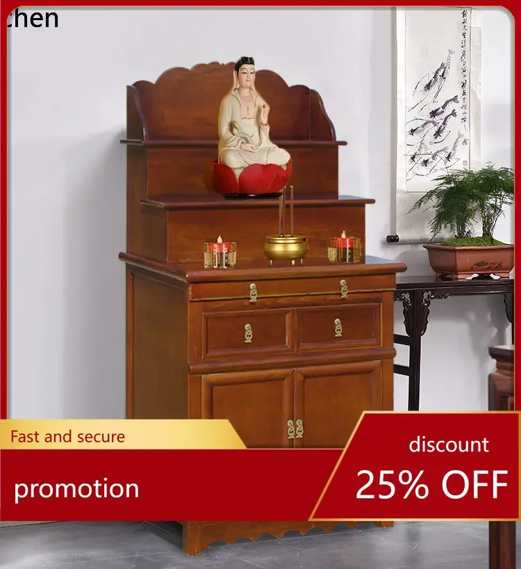 Cz altar table for home god of wealth altar modern buddha cabinet altar table all solid wood