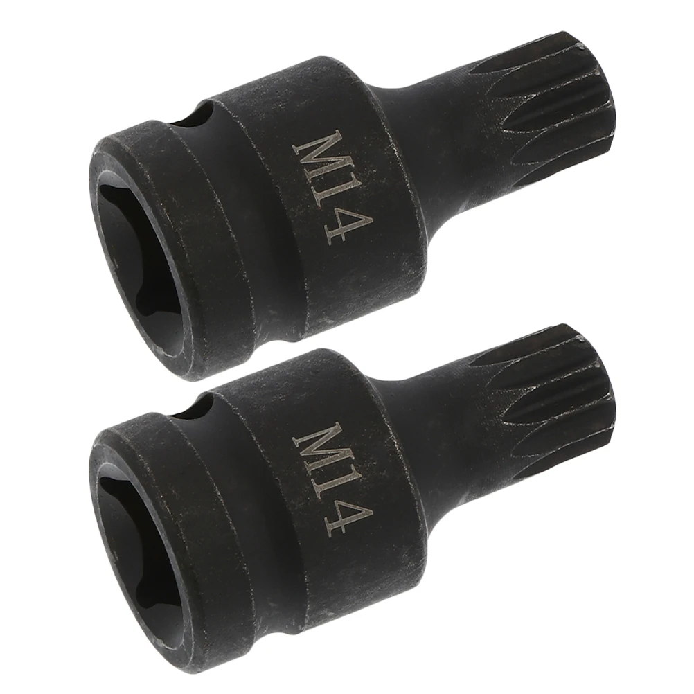 

2PCS Brake Caliper Sleeve Spline Bit Socket Set Triple Square Tool Pneumatic Steel Sockets Performance Safe