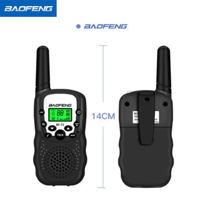 BAOFENG BF-T3 Children's Intercom Toy 2 pcs Radios T388 PRM446 GMRS Handheld 10 Meter Radio Baofeng Radio Colorful Talkie Walkie