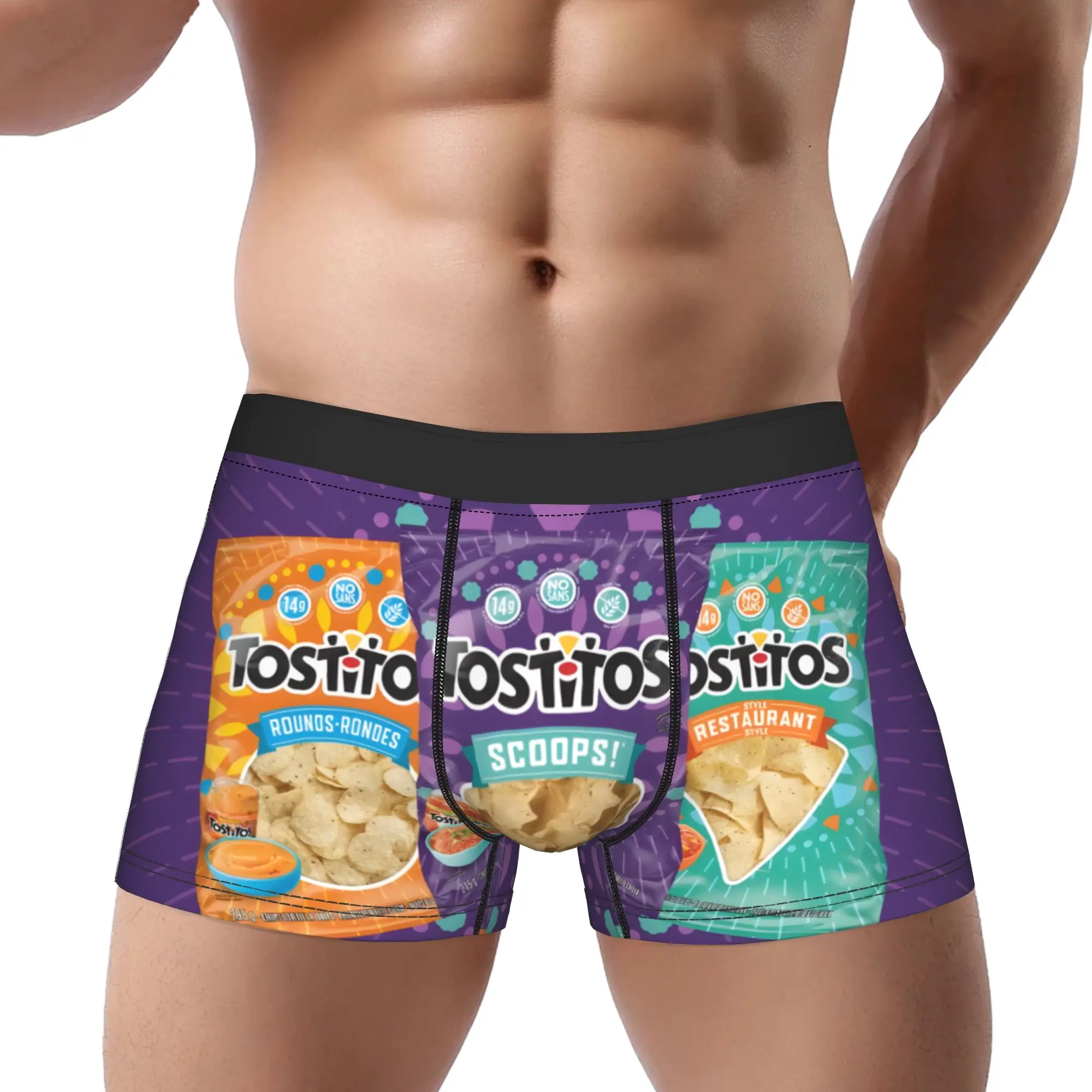1piece Scoop Corn Snacks TortiChips Underpants Homme Panties Male Underwear Comfortable Shorts