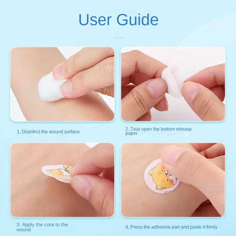 120pcs/set Kids Children Round Band Aid Vaccinum Syringe Injection Orifice Hole Patch Wound Plaster Waterproof Adhesive Bandages