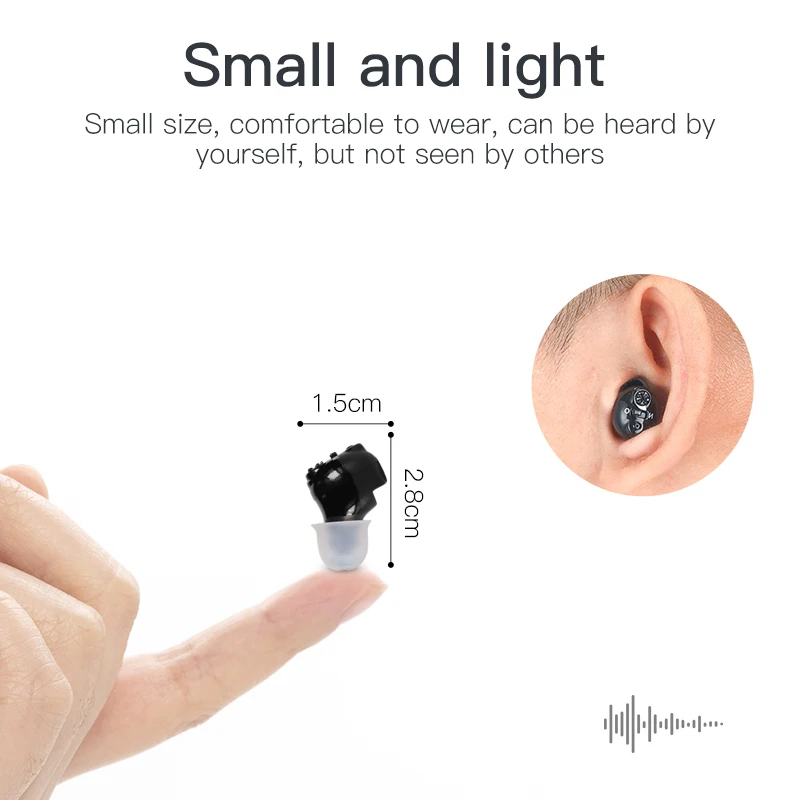 Elderly Rechargeable Type-c Charging with Charging Compartment Hearing Aid Mini Inner Ear Portable Amplifier For Deaf
