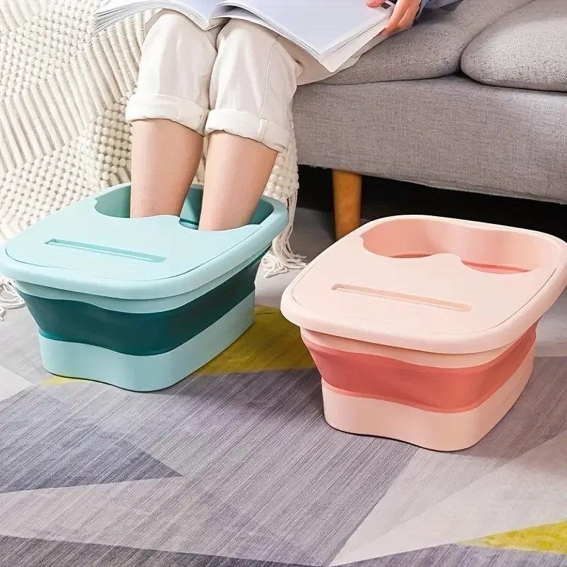 Foldable Footbath Massage Bucket Soaking Bucket Folding Basin Spa Foot Bath Bucket Household Sauna Bathtub Pedicure Bath Bathtub