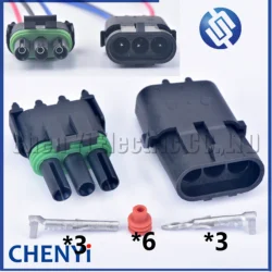 Conector Automotriz Impermeable de 3 Pines y 2.5mm, Serie MAP TPS, Hembra o Macho, Arnés de Cables, Enchufe, Conector 12010717 12015793