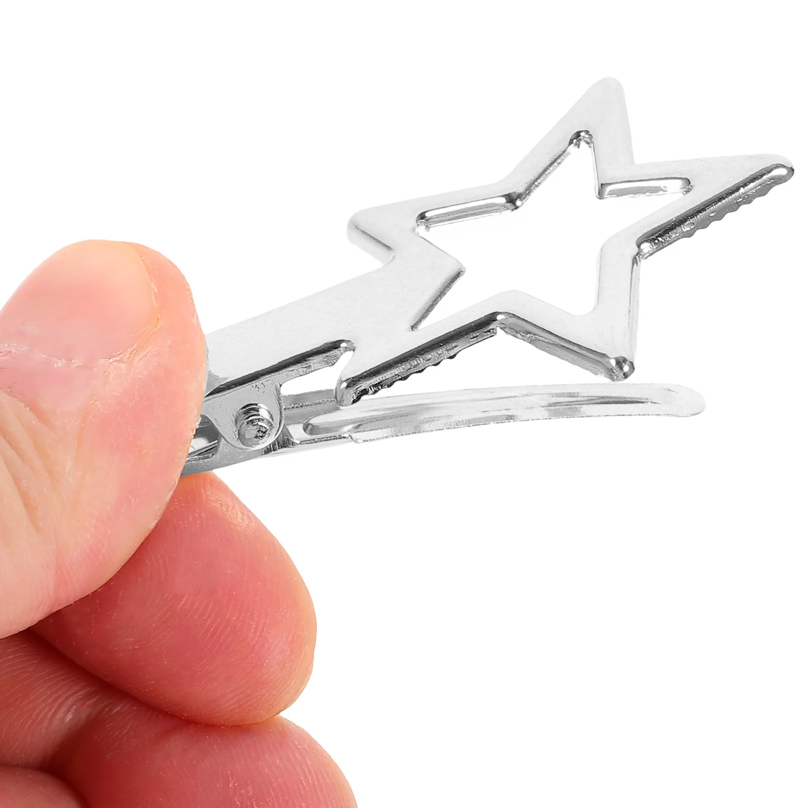 

10pcs Metal Hair Clips Elastic Kawaii Small Star Accessories for Bangs Messy Kawaii Hair Clips Hairstyles Silver Color