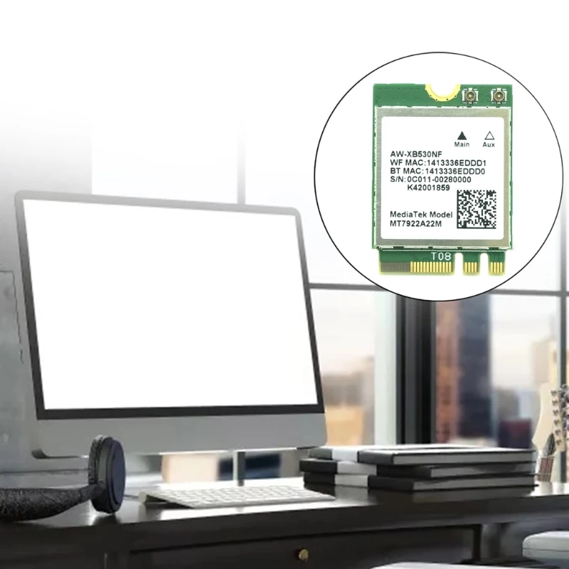 AW-XB530NF MT7922 WIFI6E 2.4G Computer Built-in Wireless Card Bluetooth-compartible 5.2 MT7922 RZ616