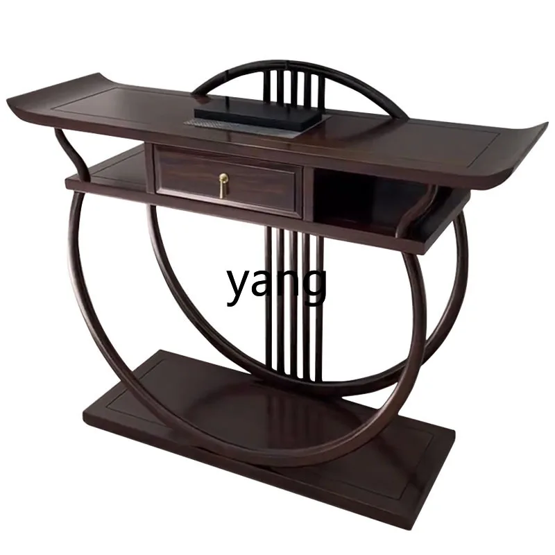 

LMMnew Chinese-style ebony entrance table modern simple foyer entry bill few solid wood end view platform