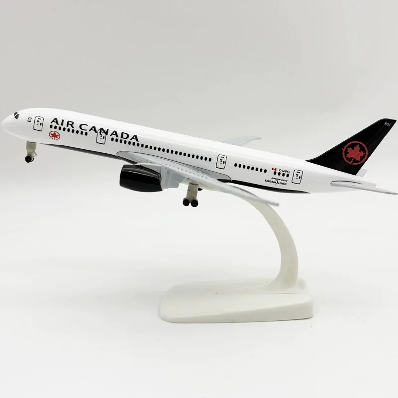 

20cm B787 Canada Airways Model Aircraft 1/300 Scale Metal Child Toy Plane Miniature Airplane Diecast Aviation Hobby Gifts W Base