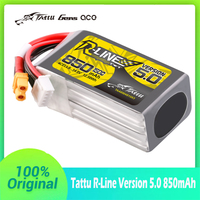 Tattu R-Line Version 5.0 850mAh 4S 150C 14.8V Lipo Battery Pack with XT30U-F Plug