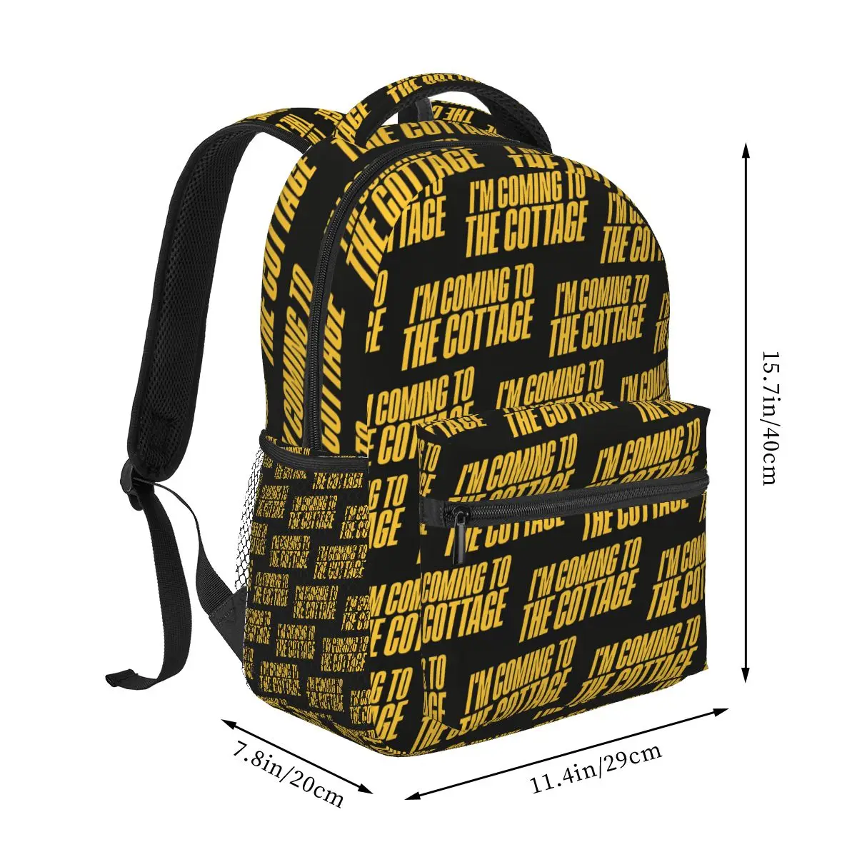 Hollander I Am Coming To The Cottage Printed Student Backpack School Bag Daypack for Men Women Fashion Bookbag Shoulder Bags