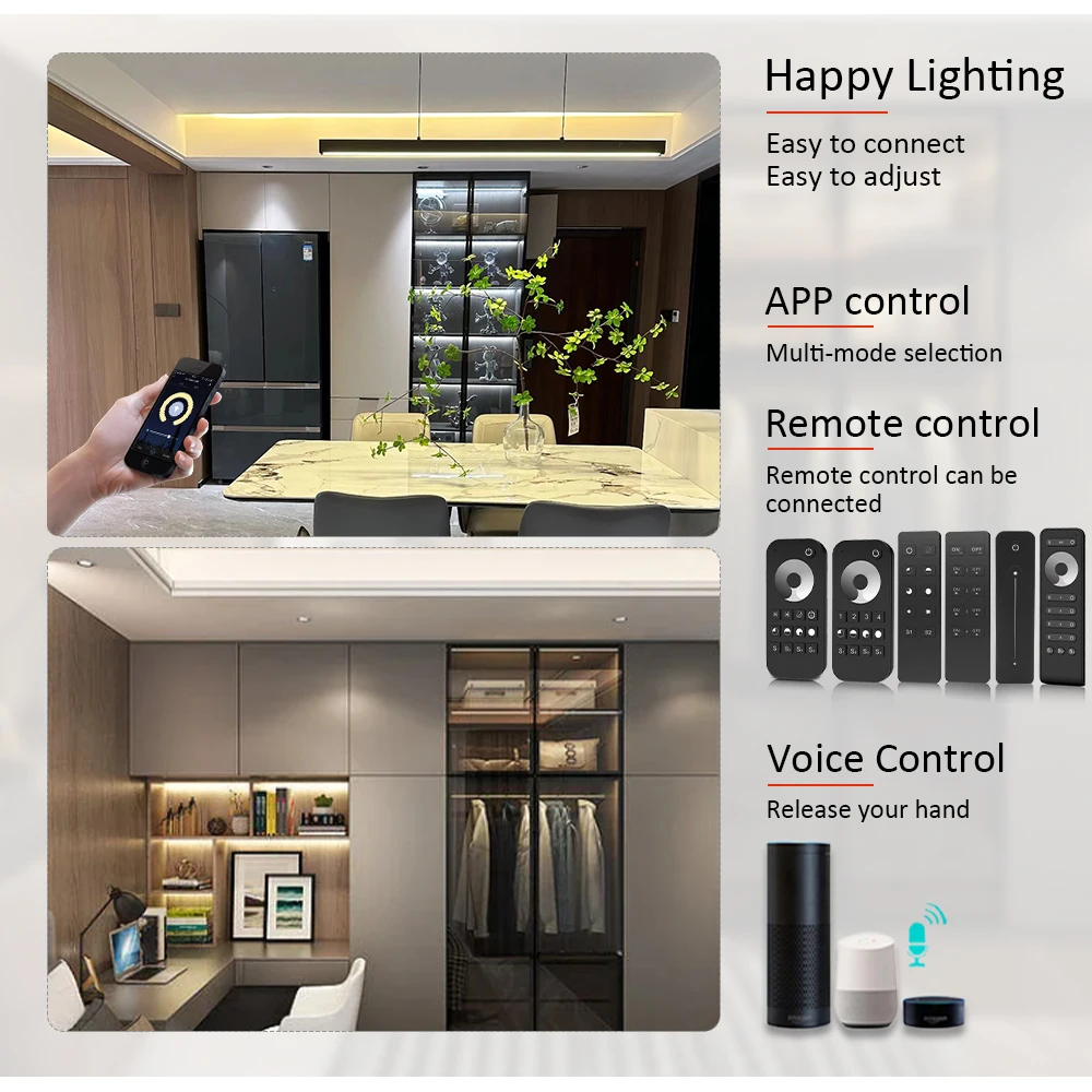 S1-B(WT) Tuya Smart 100-240V AC Triac Dimmer 220V Wifi Single Color LED Light Controller RF Wireless Remote Control Push Switch