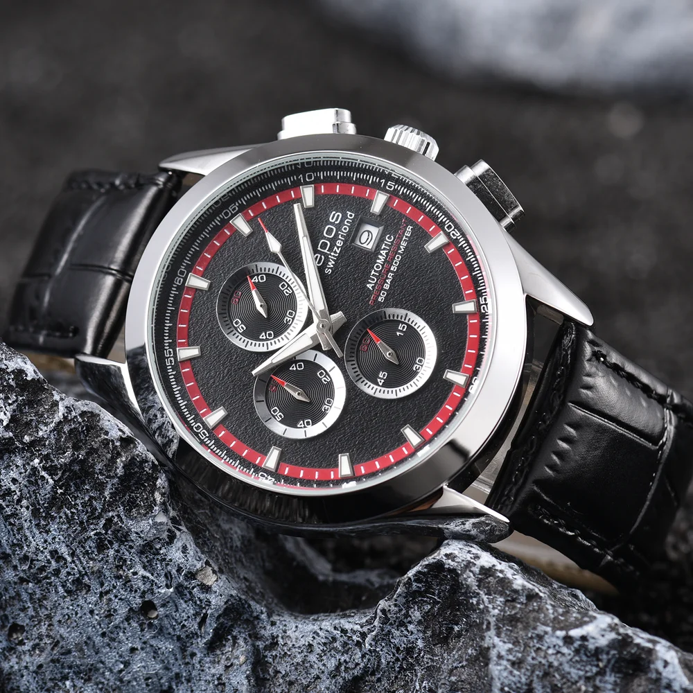 Fashion AAA Hot Super AAA epos Original Brand Watches For Mens Multifunctional Chronograph Auto Date Wristwatch AAA Male Clock
